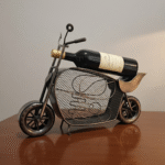 Vintage Scooter Metal Wine Rack – Novelty Motorcycle Bottle Holder