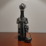 Whimsical Metal Vintner Wine Bottle Holder | Unique Tabletop Caddy