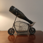 Vintage Motorcycle Wine Bottle Holder & Cork Cage