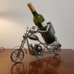 Motorcycle Wine Bottle Holder | Metal Chopper Wine Rack | Unique Gift for Bikers in Canada