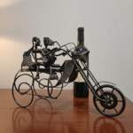 Unique Motorcycle Wine Bottle Holder | Metal Art Chopper Trike Wine Rack