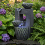 Modern 3-Tier Indoor/Outdoor Water Fountain with LED Light | Shop Canada