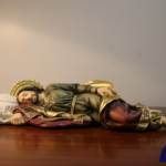 Sleeping St. Joseph Devotional Statue – Hand-Painted Religious Decor (4'' Hight)