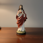 Sacred Heart of Jesus Statue – Hand-Painted Devotional Figurine (25 inch)