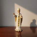 Saint Pope John Paul II Blessing Figurine Hand-Painted Devotional Statue 12'' Hight